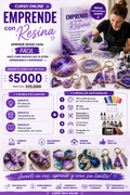CURSO DE RESINA EPOXI + 3 BONUS + 5 REGALOS